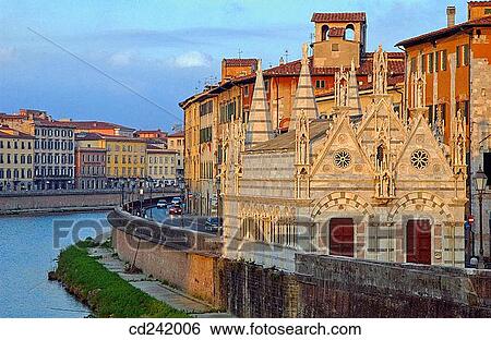 Church of Santa Maria della Spina at Lungarno Gambacorti by Arno river. Pisa. Tuscany, Italy View Large Photo Image Stock Photograph - Church of Santa Maria della Spina at Lungarno Gambacorti by Arno river. Pisa. Tuscany, Italy. Fotosearch