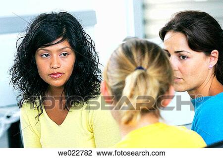 Stock Image - classroom, college, adolescence. Fotosearch