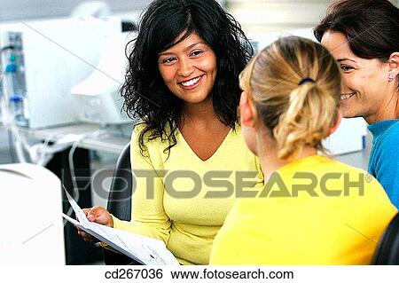 Stock Photograph - classroom, college, adolescence. Fotosearch