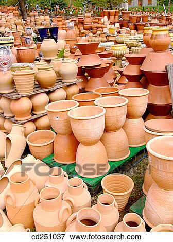 Clay flowerpots. Les. Lleida province, Spain View Large Photo Image Stock Photo - Clay flowerpots. Les. Lleida province, Spain. Fotosearch