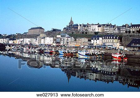 Close and open dock, view of old town. Granville. Manche, Normandy, France View Large Photo Image Stock Image - Close and open dock, view of old town. Granville. Manche, Normandy, France. Fotosearch