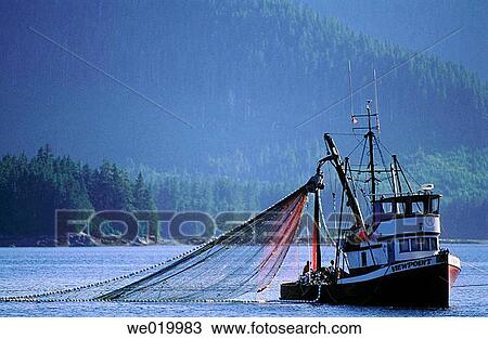 Stock Image - Commercial fishing. Trawler. Frederick Sound. Alaska. USA. Fotosearch
