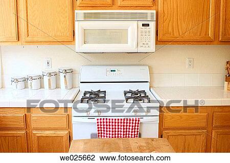 Contemporary suburban kitchen View Large Photo Image Stock Image - Contemporary suburban kitchen. Fotosearch