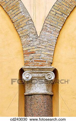 Stock Image - Courtyard of Palazzo dei Conservatori, Capitoline Museum. Rome. Italy. Fotosearch
