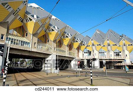 Cubic Houses (Kubuswonig, Kijk-Kubus) by Piet Blom. Rotterdam. Netherlands View Large Photo Image Stock Image - Cubic Houses (Kubuswonig, Kijk-Kubus) by Piet Blom. Rotterdam. Netherlands. Fotosearch