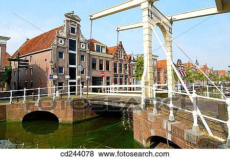 Stock Photo - De Vigilantie bridge, Verdronkenoord. Alkmaar. Netherlands. Fotosearch