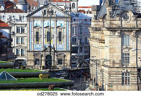 Dos Congregados church and S? o Bento station, Porto. Portugal View Large Photo Image Stock Photography - Dos Congregados church and S? o Bento station, Porto. Portugal. Fotosearch