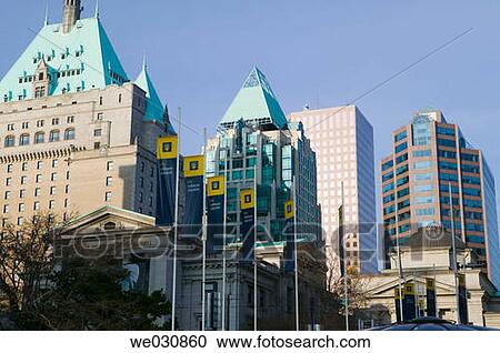 Downtown Vancouver buildings from Robson Square. British Columbia, Canada View Large Photo Image Stock Image - Downtown Vancouver buildings from Robson Square. British Columbia, Canada. Fotosearch