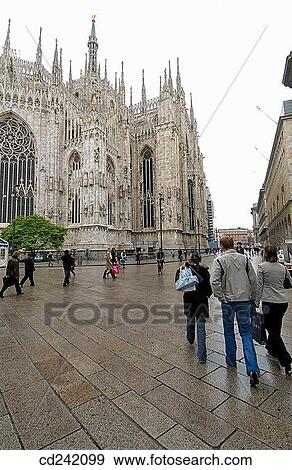 Duomo. Milan. Lombardy, Italy View Large Photo Image Stock Photo - Duomo. Milan. Lombardy, Italy. Fotosearch
