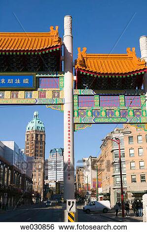 Entrance gates to Vancouver's Chinatown. British Columbia, Canada View Large Photo Image Stock Photograph - Entrance gates to Vancouver's Chinatown. British Columbia, Canada. Fotosearch