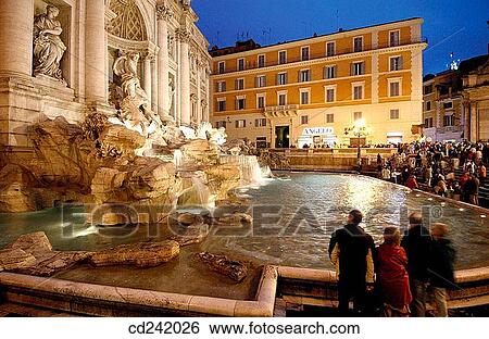 Fontana di Trevi. Rome. Italy View Large Photo Image Stock Photograph - Fontana di Trevi. Rome. Italy. Fotosearch