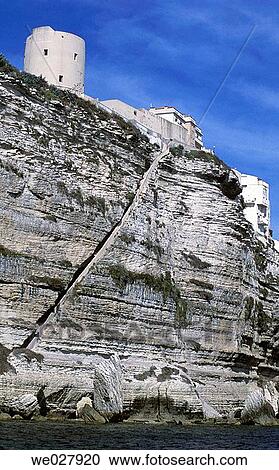 Fortress and cliffs, Bonifacio. Corsica Island, France View Large Photo Image Stock Image - Fortress and cliffs, Bonifacio. Corsica Island, France. Fotosearch