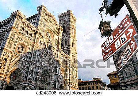 Giotto's campanile tower and Santa Maria del Fiore cathedral, Piazza del Duomo. Florence. Tuscany, Italy View Large Photo Image Stock Photograph - Giotto's campanile tower and Santa Maria del Fiore cathedral, Piazza del Duomo. Florence. Tuscany, Italy. Fotosearch