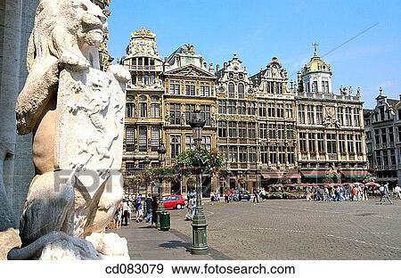 Grand Place, Grote Markt. Brussels. Belgium View Large Photo Image Stock Photo - Grand Place, Grote Markt. Brussels. Belgium. Fotosearch