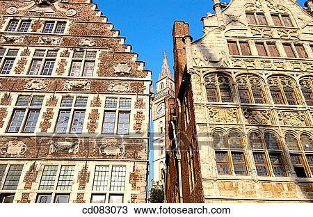 Graslei. Ghent. Flanders, Belgium View Large Photo Image Stock Image - Graslei. Ghent. Flanders, Belgium. Fotosearch