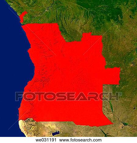 Highlighted satellite image of Angola View Large Photo Image Stock Image - Highlighted satellite image of Angola. Fotosearch