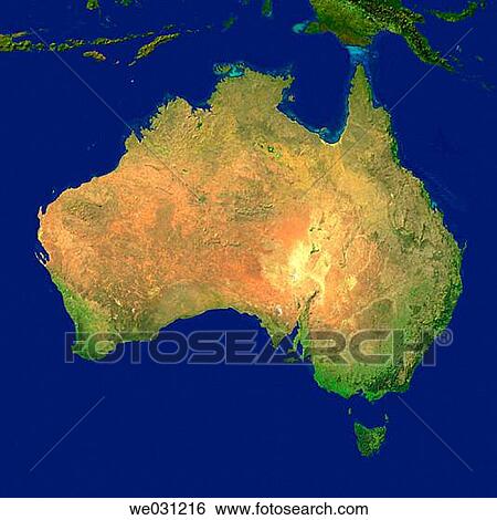 Highlighted satellite image of Australia View Large Photo Image Stock Photograph - Highlighted satellite image of Australia. Fotosearch