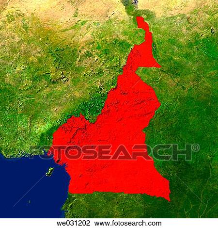Highlighted satellite image of Cameroon View Large Photo Image Stock Image - Highlighted satellite image of Cameroon. Fotosearch