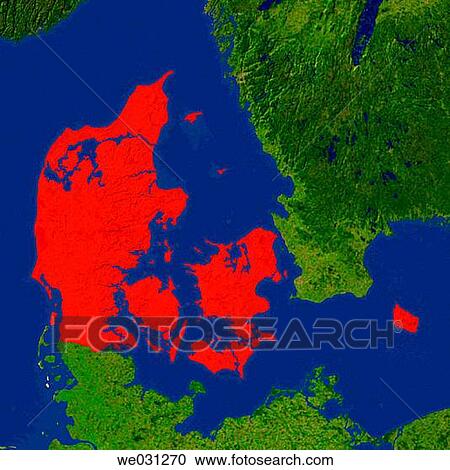 Highlighted satellite image of Denmark View Large Photo Image Stock Image - Highlighted satellite image of Denmark. Fotosearch