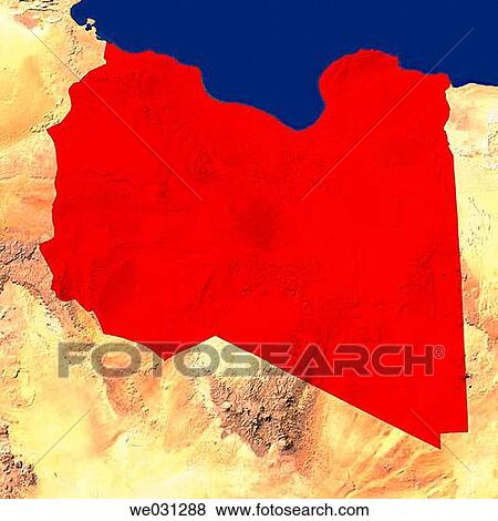 Highlighted satellite image of Libya View Large Photo Image Stock Photo - Highlighted satellite image of Libya. Fotosearch