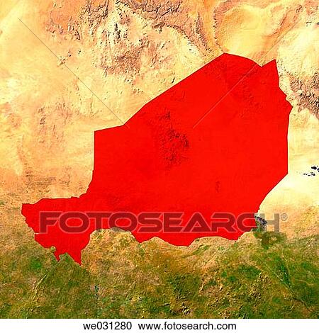 Highlighted satellite image of Niger View Large Photo Image Stock Image - Highlighted satellite image of Niger. Fotosearch