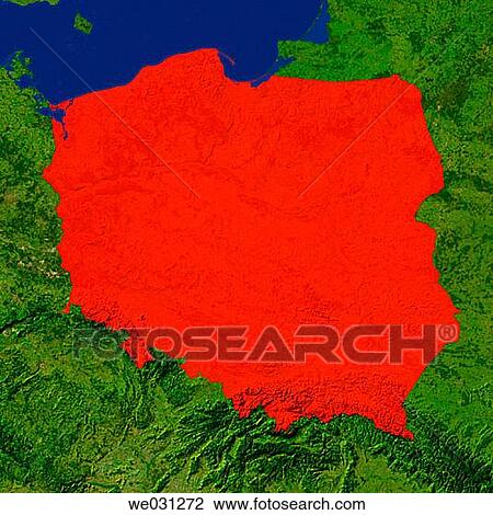 Highlighted satellite image of Poland View Large Photo Image Stock Image - Highlighted satellite image of Poland. Fotosearch