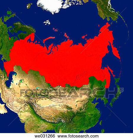Highlighted satellite image of Russia View Large Photo Image Stock Photograph - Highlighted satellite image of Russia. Fotosearch
