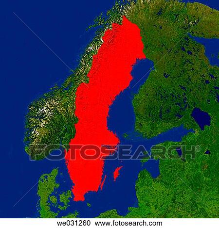 Highlighted satellite image of Sweden View Large Photo Image Stock Image - Highlighted satellite image of Sweden. Fotosearch