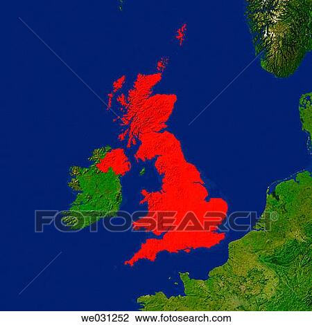 Highlighted satellite image of the UK View Large Photo Image Stock Image - Highlighted satellite image of the UK. Fotosearch