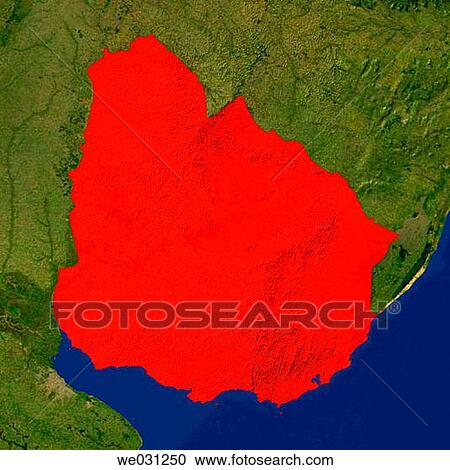 Highlighted satellite image of Uruguay View Large Photo Image Stock Image - Highlighted satellite image of Uruguay. Fotosearch