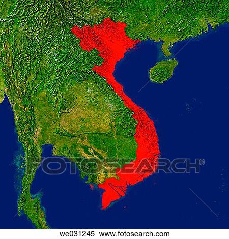Highlighted satellite image of Vietnam View Large Photo Image Stock Photography - Highlighted satellite image of Vietnam. Fotosearch