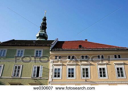 Houses on Alter Platz and steeple of church St. -Egyd-Kirche, Klagenfurt (Capital of Carinthia), Carinthia, Austria, Europe, August 2005 View Large Photo Image Stock Photo - Houses on Alter Platz and steeple of church St. -Egyd-Kirche, Klagenfurt (Capital of Carinthia), Carinthia, Austria, Europe, August 2005. Fotosearch