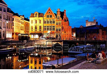 Stock Image - Koornlei. Ghent. Flanders, Belgium. Fotosearch