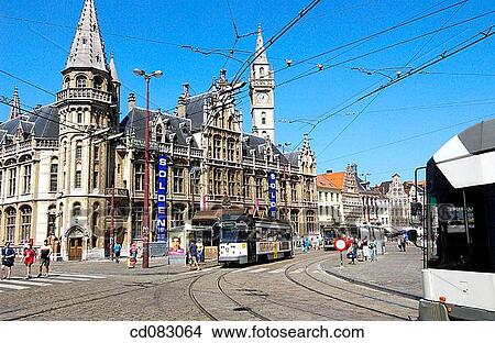 Koornmarkt. Ghent. Flanders, Belgium View Large Photo Image Picture - Koornmarkt. Ghent. Flanders, Belgium. Fotosearch