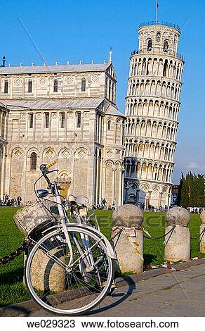Stock Image - Leaning tower, Piazza dei Miracoli. Pisa. Tuscany, Italy. Fotosearch
