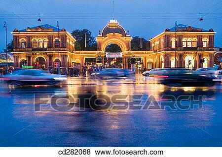 Main entrance to Tivoli pleasure park, Copenhagen, Denmark View Large Photo Image Stock Photo - Main entrance to Tivoli pleasure park, Copenhagen, Denmark. Fotosearch