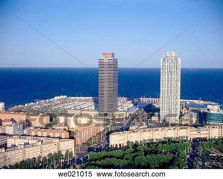 Mapfre tower and Hotel Arts. Barcelona. Spain View Large Photo Image Stock Photography - Mapfre tower and Hotel Arts. Barcelona. Spain. Fotosearch
