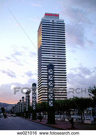 Mapfre tower. Barcelona. Spain View Large Photo Image Stock Photograph - Mapfre tower. Barcelona. Spain. Fotosearch