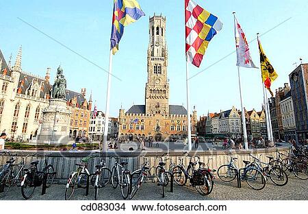 Markt (Market Square). Brugge. Flanders, Belgium View Large Photo Image Picture - Markt (Market Square). Brugge. Flanders, Belgium. Fotosearch