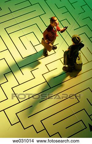Miniature businessmen on maze View Large Photo Image Picture - Miniature businessmen on maze. Fotosearch