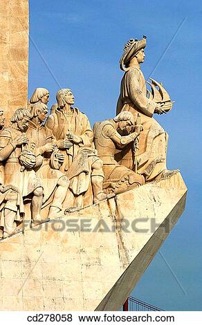 Monument to the Discoveries, Lisbon. Portugal View Large Photo Image Stock Photo - Monument to the Discoveries, Lisbon. Portugal. Fotosearch