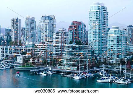 Stock Photograph - North of False Creek, Vancouver. British Columbia, Canada. Fotosearch