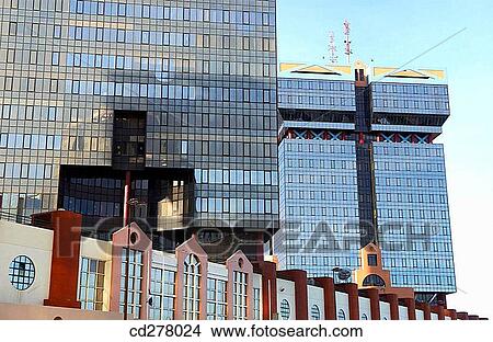 Picture - Office buildings and shopping mall in Eng. Duarte Pacheco Avenue, Amoreiras. Lisbon. Portugal. Fotosearch