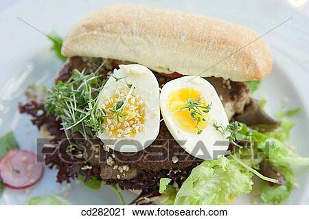 Stock Image - Open sandwich, Denmark. Fotosearch