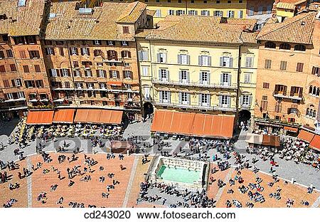 Piazza del Campo. Siena. Tuscany, Italy View Large Photo Image Stock Image - Piazza del Campo. Siena. Tuscany, Italy. Fotosearch
