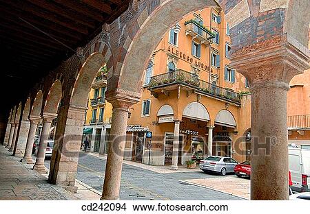 Piazza delle Erbe. Verona. Veneto, Italy View Large Photo Image Picture - Piazza delle Erbe. Verona. Veneto, Italy. Fotosearch