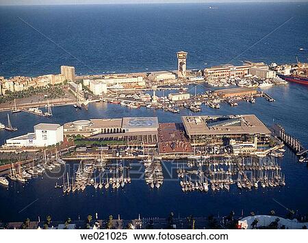 Port Vell, old harbour. Barcelona. Spain View Large Photo Image Stock Photography - Port Vell, old harbour. Barcelona. Spain. Fotosearch