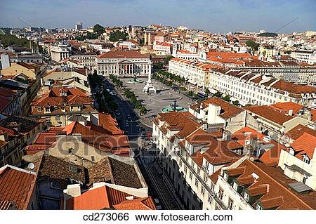 Pra? a D. Pedro IV (aka Rossio Square), Lisbon. Portugal View Large Photo Image Stock Photograph - Pra? a D. Pedro IV (aka Rossio Square), Lisbon. Portugal. Fotosearch