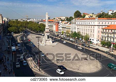 Stock Photography - Pra? a dos Restauradores, Lisbon. Portugal. Fotosearch