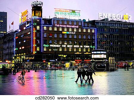 Rainy night in Radhuspladsen, Copenhagen, Denmark View Large Photo Image Stock Image - Rainy night in Radhuspladsen, Copenhagen, Denmark. Fotosearch